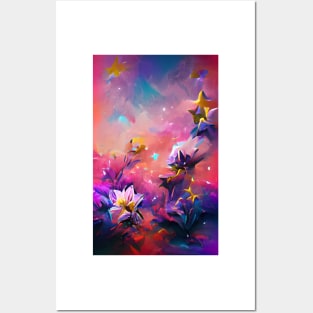 Star Flowers Posters and Art